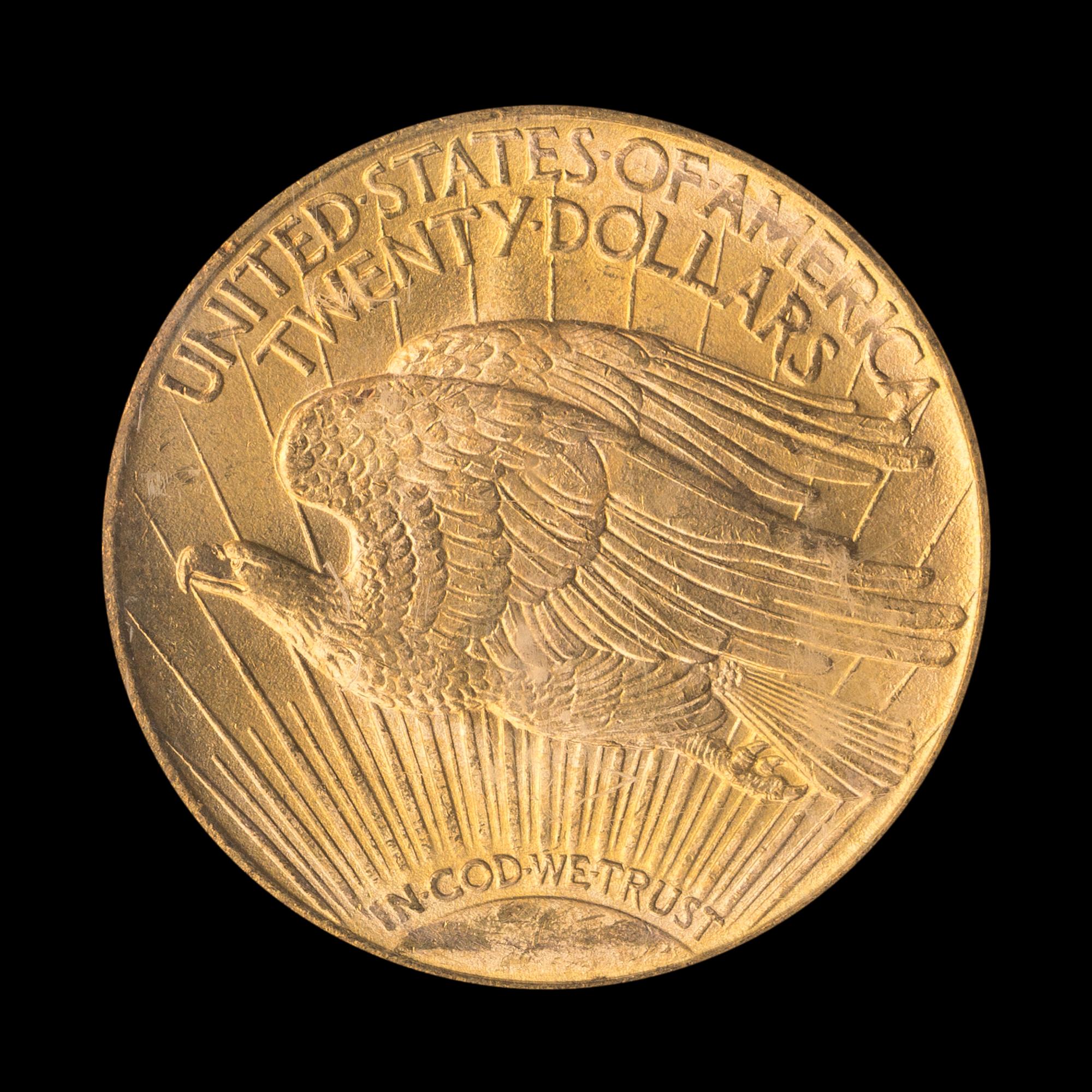 A United States 1914-S St. Gaudens $20 Gold Coin