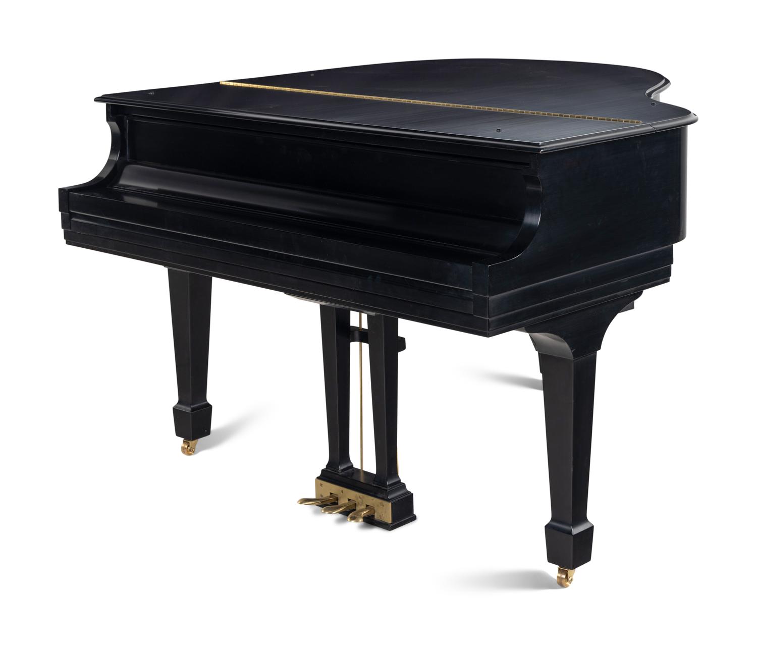 A Steinway and Sons Black Lacquer Model S Baby Grand Piano