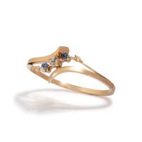 ROSE GOLD, DIAMOND AND SAPPHIRE BANGLE BRACELET