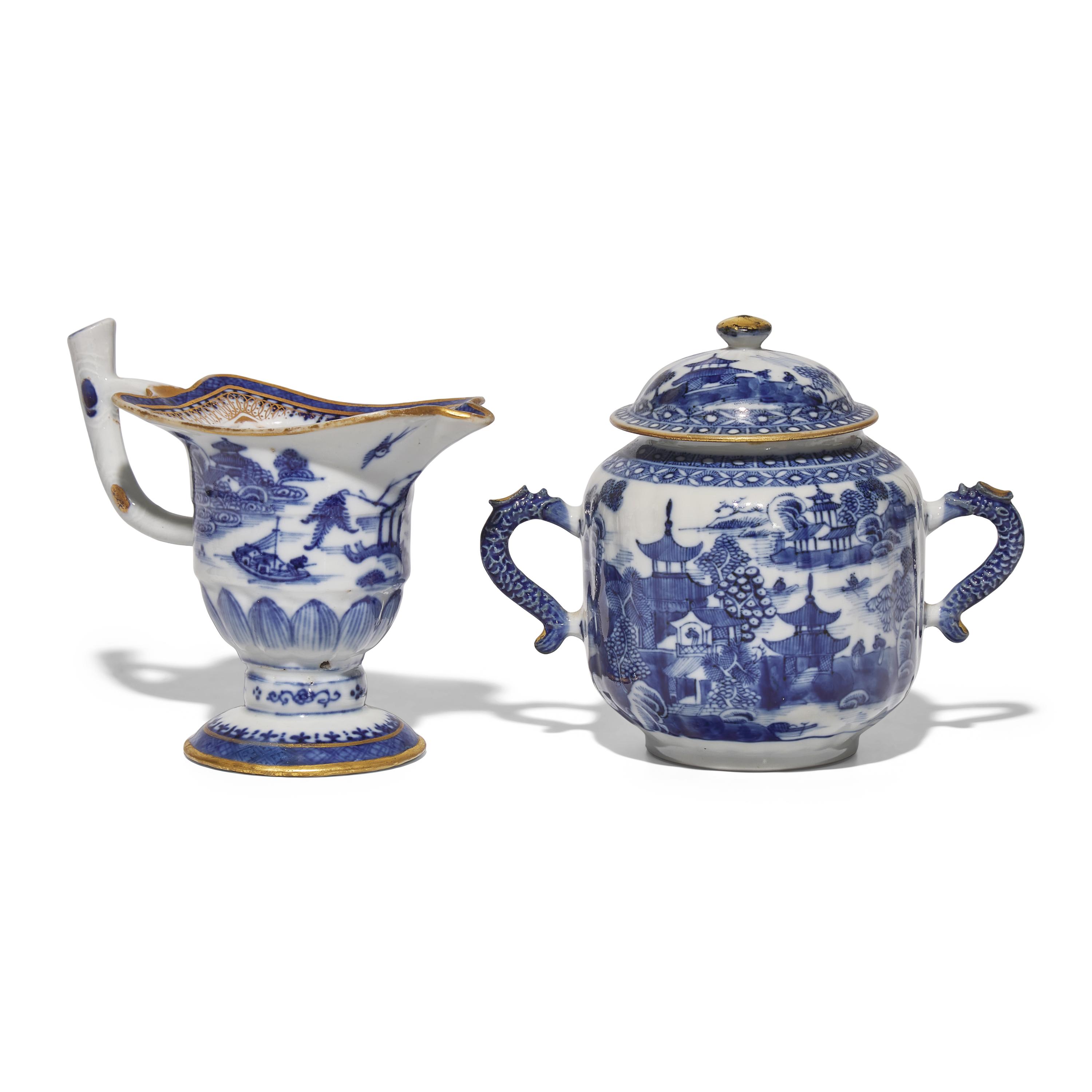 A Group of Ten Chinese Export Porcelain Nanking Tablewares