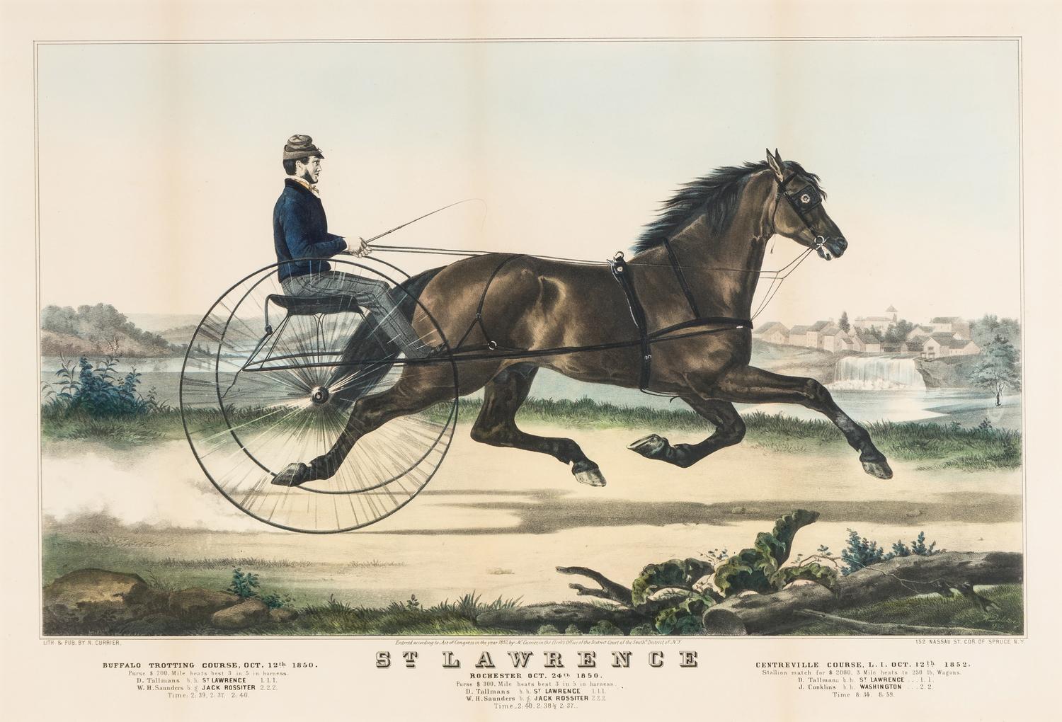[HORSE RACING SCENES] -- CURRIER and IVES, publishers -- After Henri Delattre, Otto Knirsch, or , Louis Maurer