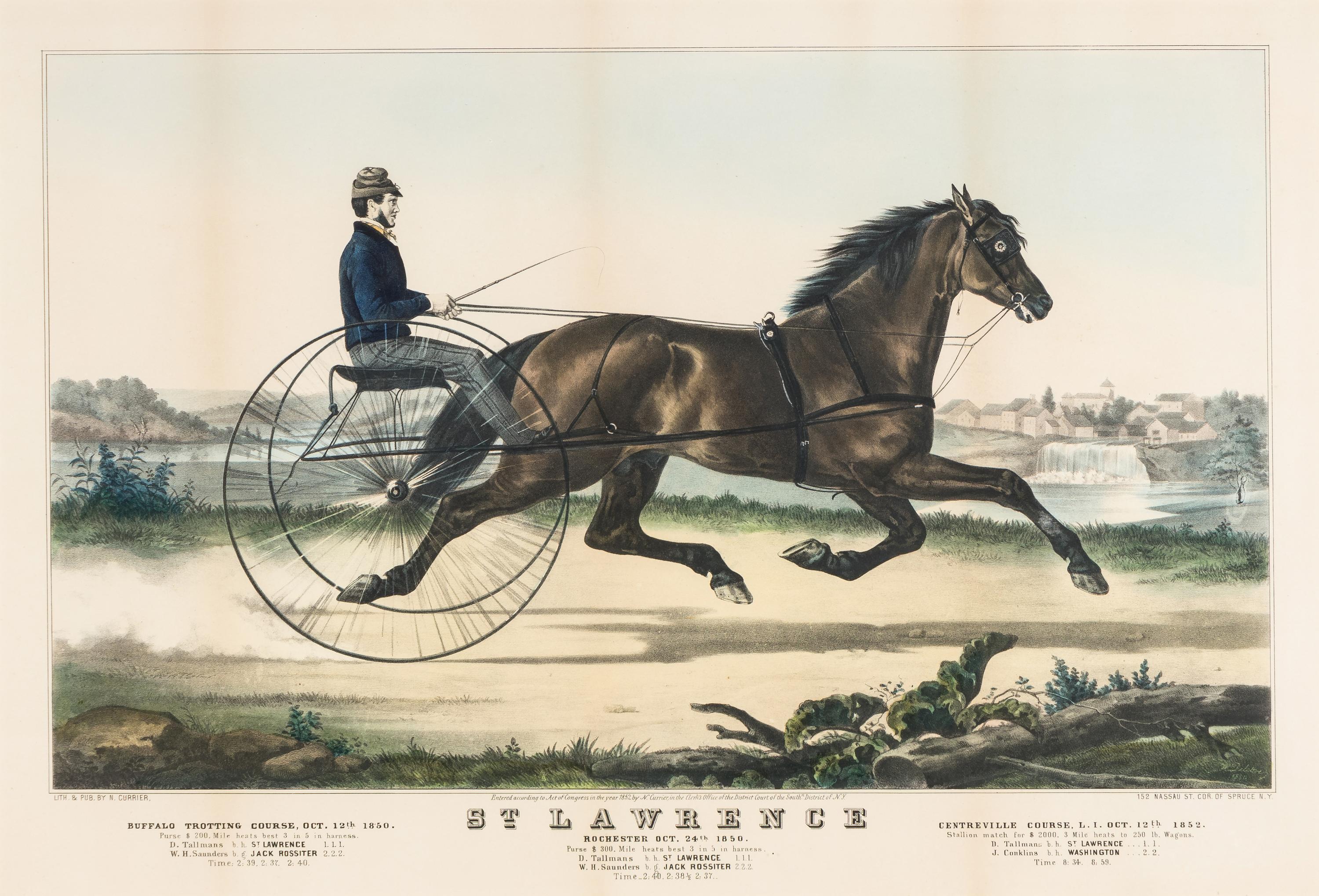 [HORSE RACING SCENES] -- CURRIER and IVES, publishers -- After Henri Delattre, Otto Knirsch, or , Louis Maurer