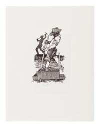 [ARUNDEL PRESS]. MOSER, Barry (b.1940). Gold Rush . Los Angeles: Arundel Press, 1985.