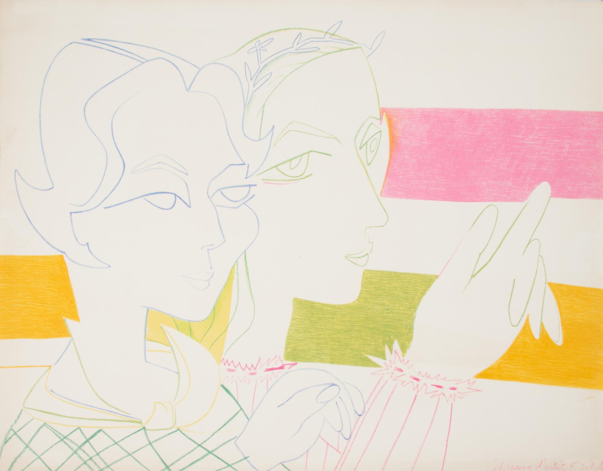 Francoise Gilot, (French, b. 1921), Deux Femmes, 1953