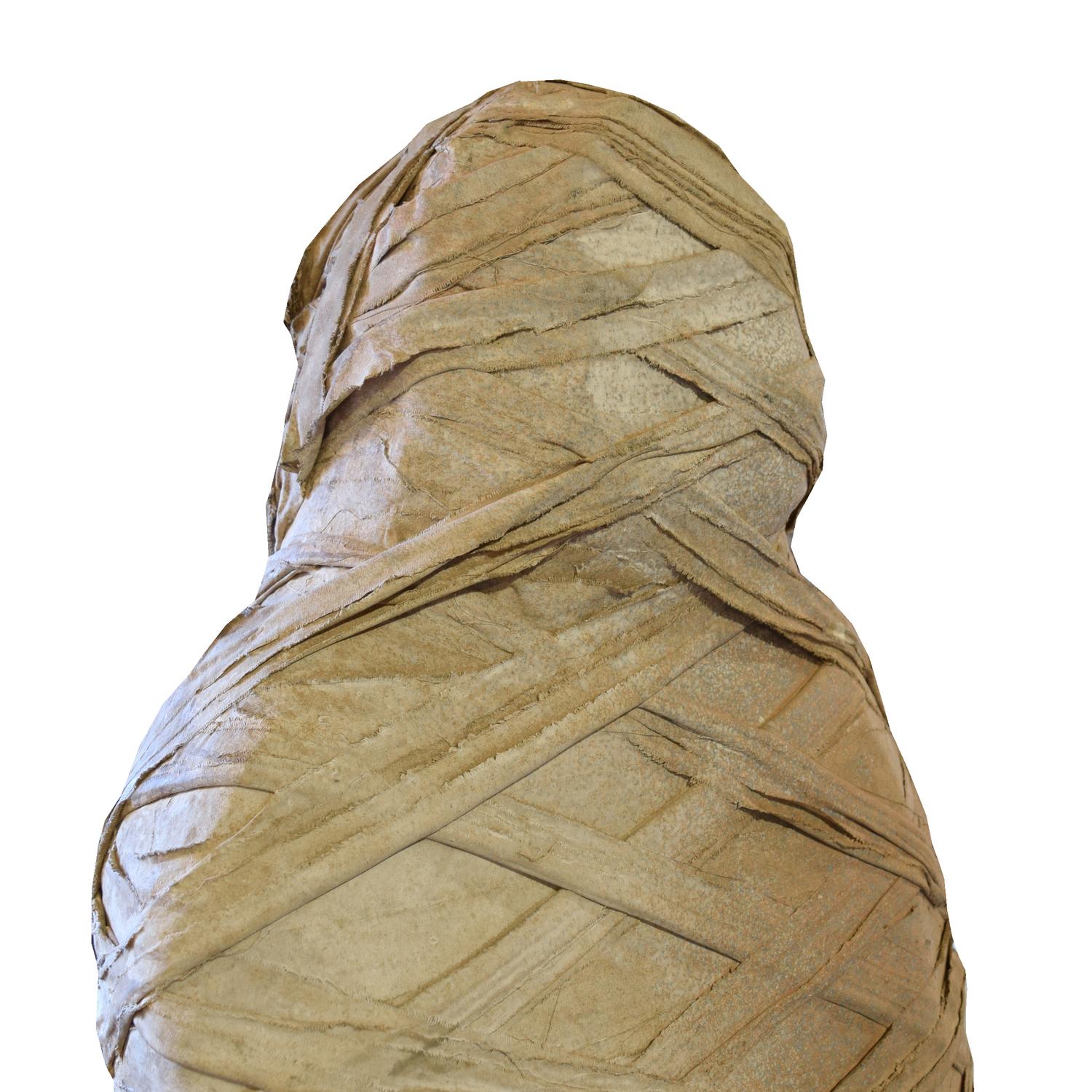 An Artist-Made Fabric Mummy 20 "W x 10'' D x 72 "H — Belgium, 21st Century