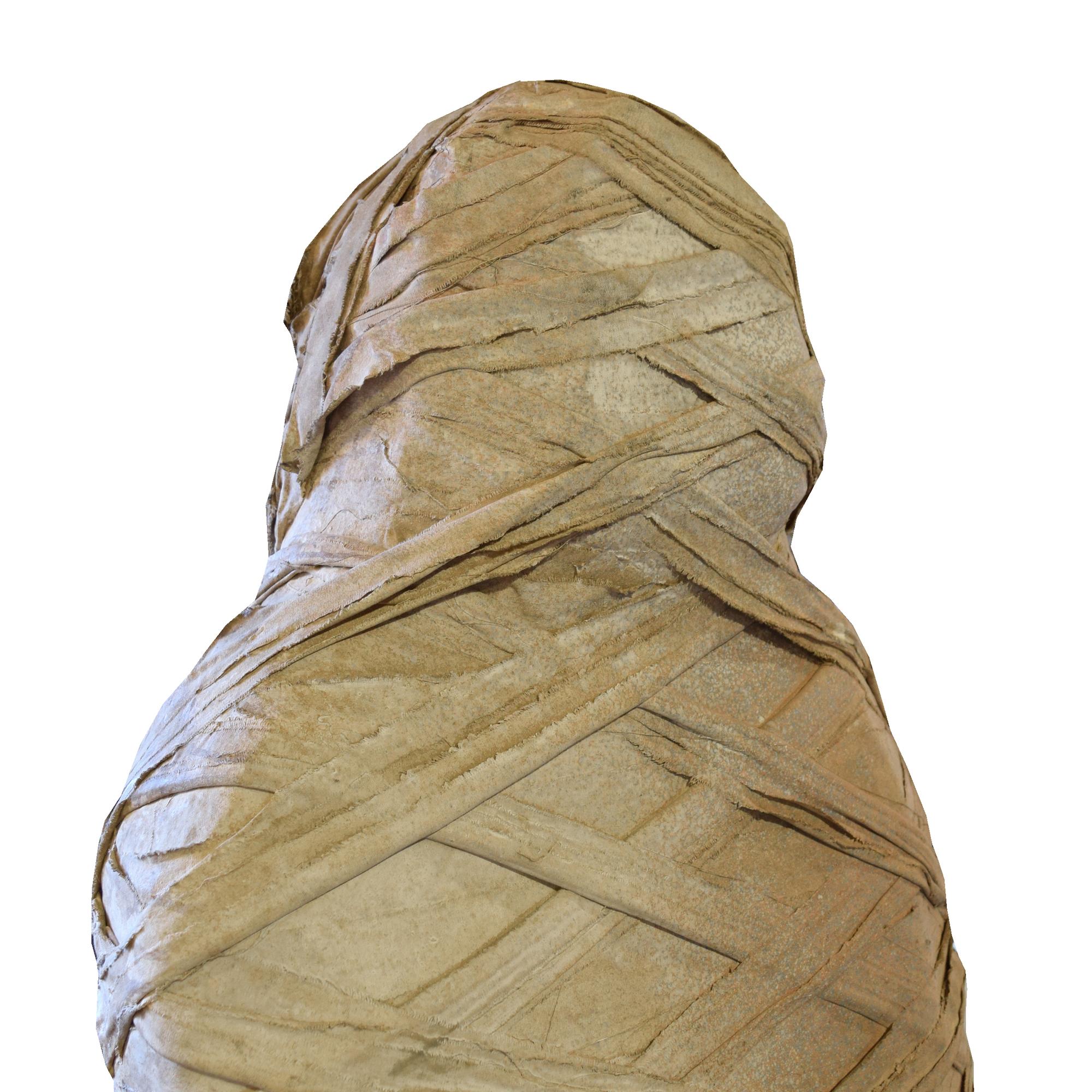An Artist-Made Fabric Mummy 20 "W x 10'' D x 72 "H — Belgium, 21st Century