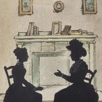 A group of four framed family silhouettes; Attributed to Thomas Pole (1753-1829), James S. Ellsworth (1802-1874), and others