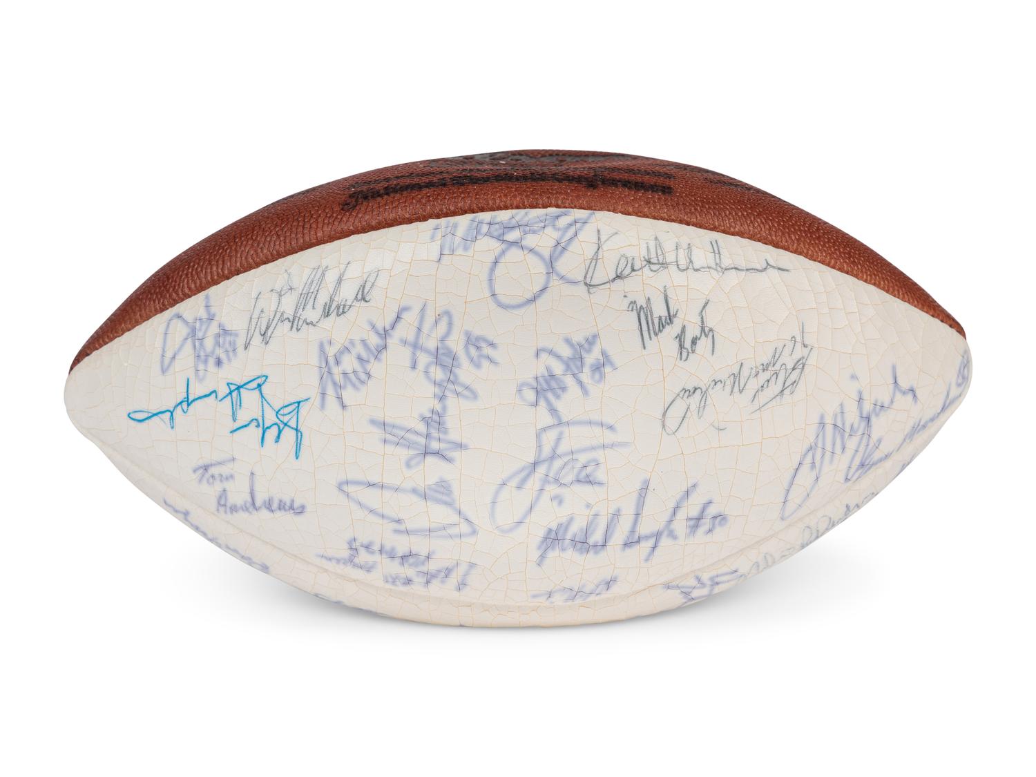 A 1984 Chicago Bears Team Signed Autograph Football from The Collection of Sports Super Agent Steve Zucker (Beckett Authentication Services Letter),
