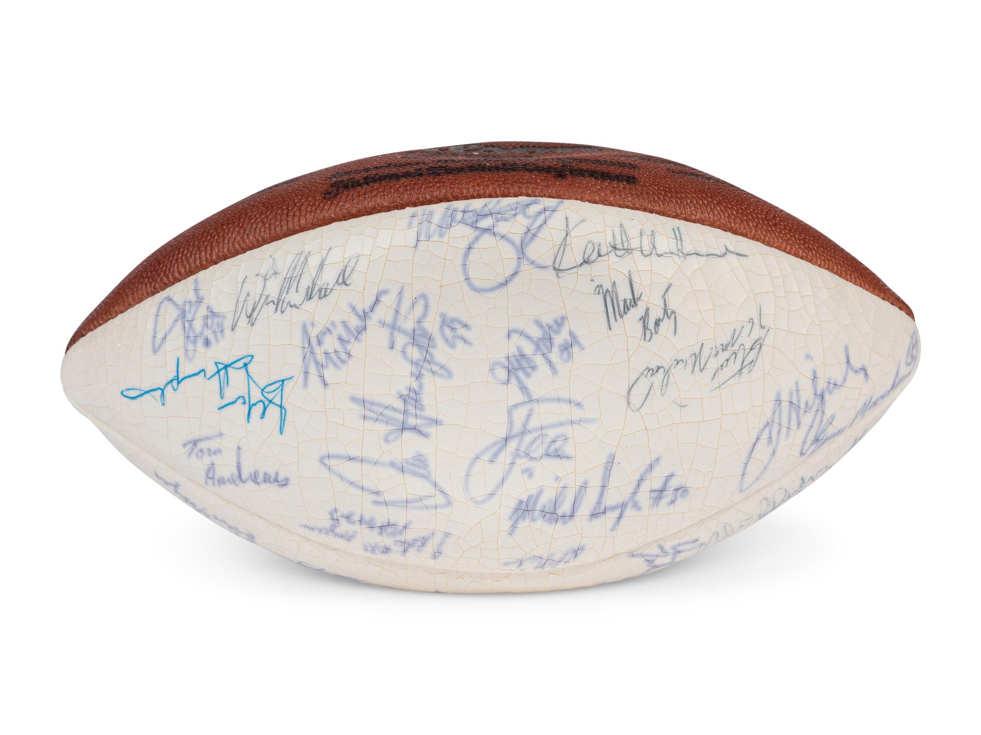 A 1984 Chicago Bears Team Signed Autograph Football from The Collection of Sports Super Agent Steve Zucker (Beckett Authentication Services Letter),
