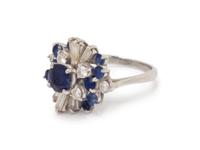 A Platinum, Sapphire and Diamond Ring,