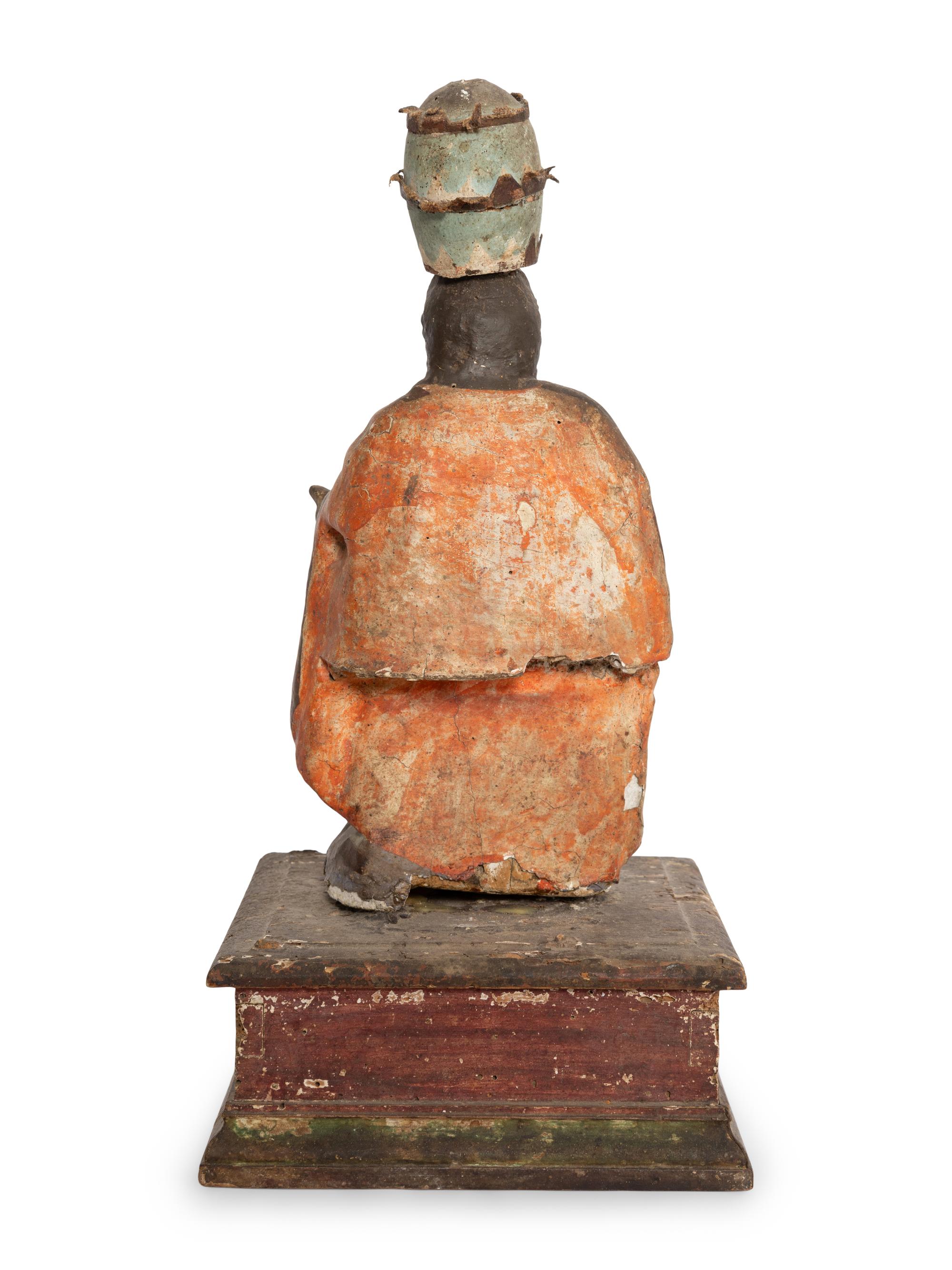 A Spanish Colonial Polychromed Santos