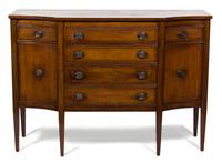 A Federal Style Mahogany Sideboard Height 38 x width 54 1/2 x depth 20 1/4 inches. — BAKER, 20TH CENTURY