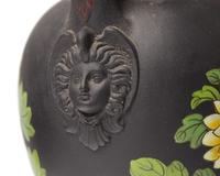 Six Wedgwood Enameled Basalt Capriware Table Articles