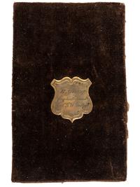 [CIVIL WAR]. BALL, James Presley, photographer. CDV of officer identified as G.W. Gallup. [ With: ] Badge identified to Gallup.