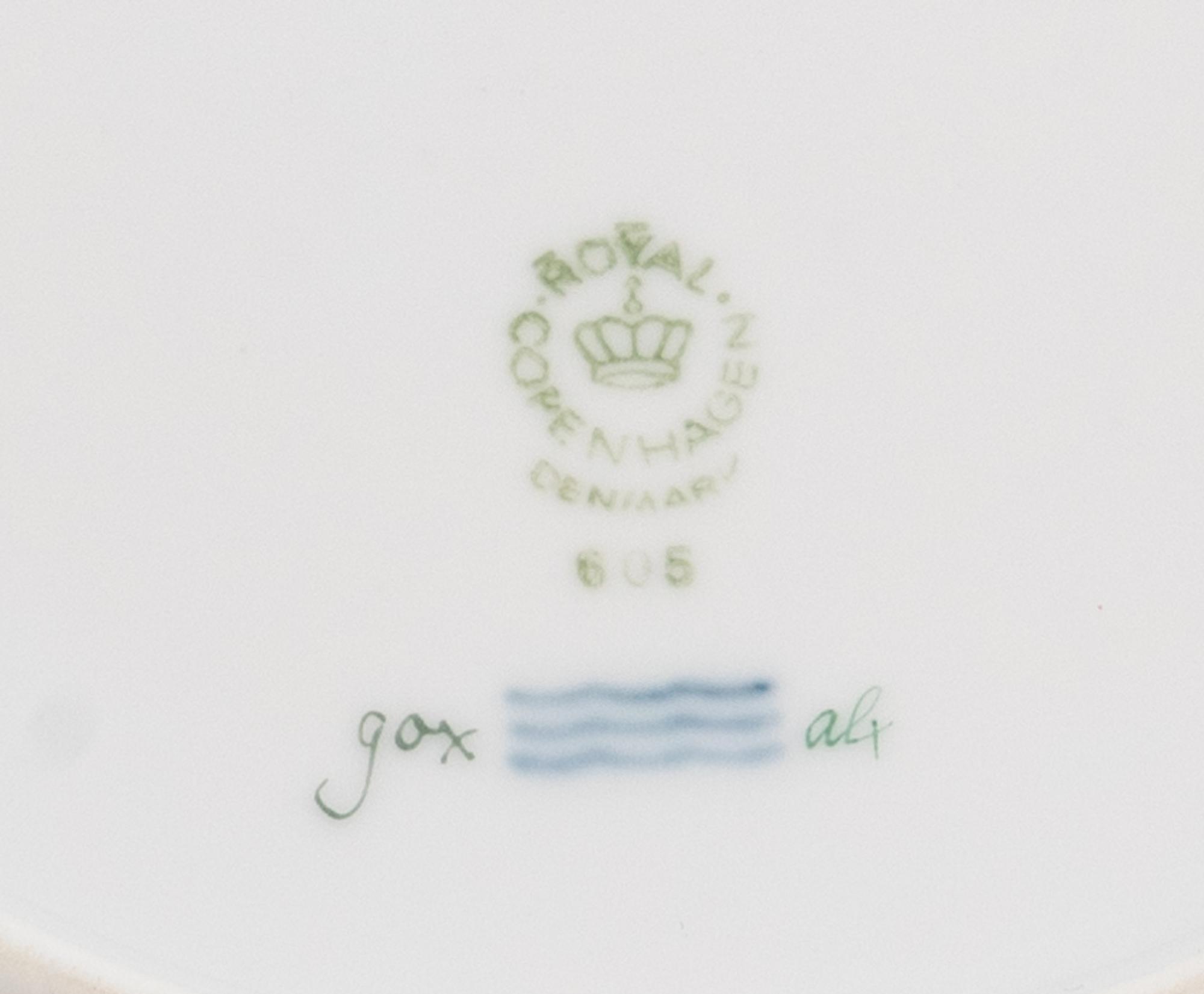 An Assembled Set of Six Royal Copenhagen Flora Danica Large-Rim Soup Bowls