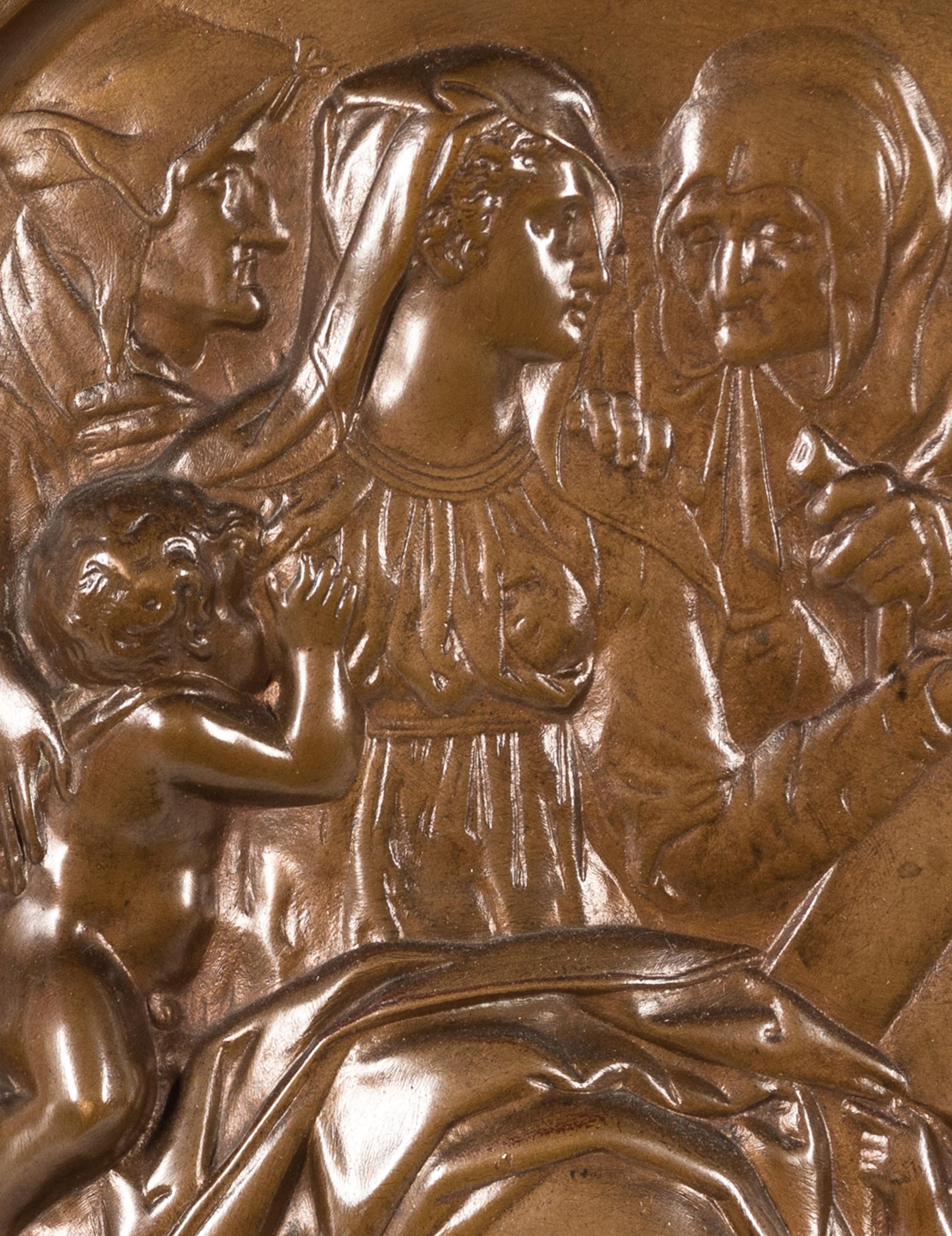 A French Bronze Plaque After Pierino da Vinci