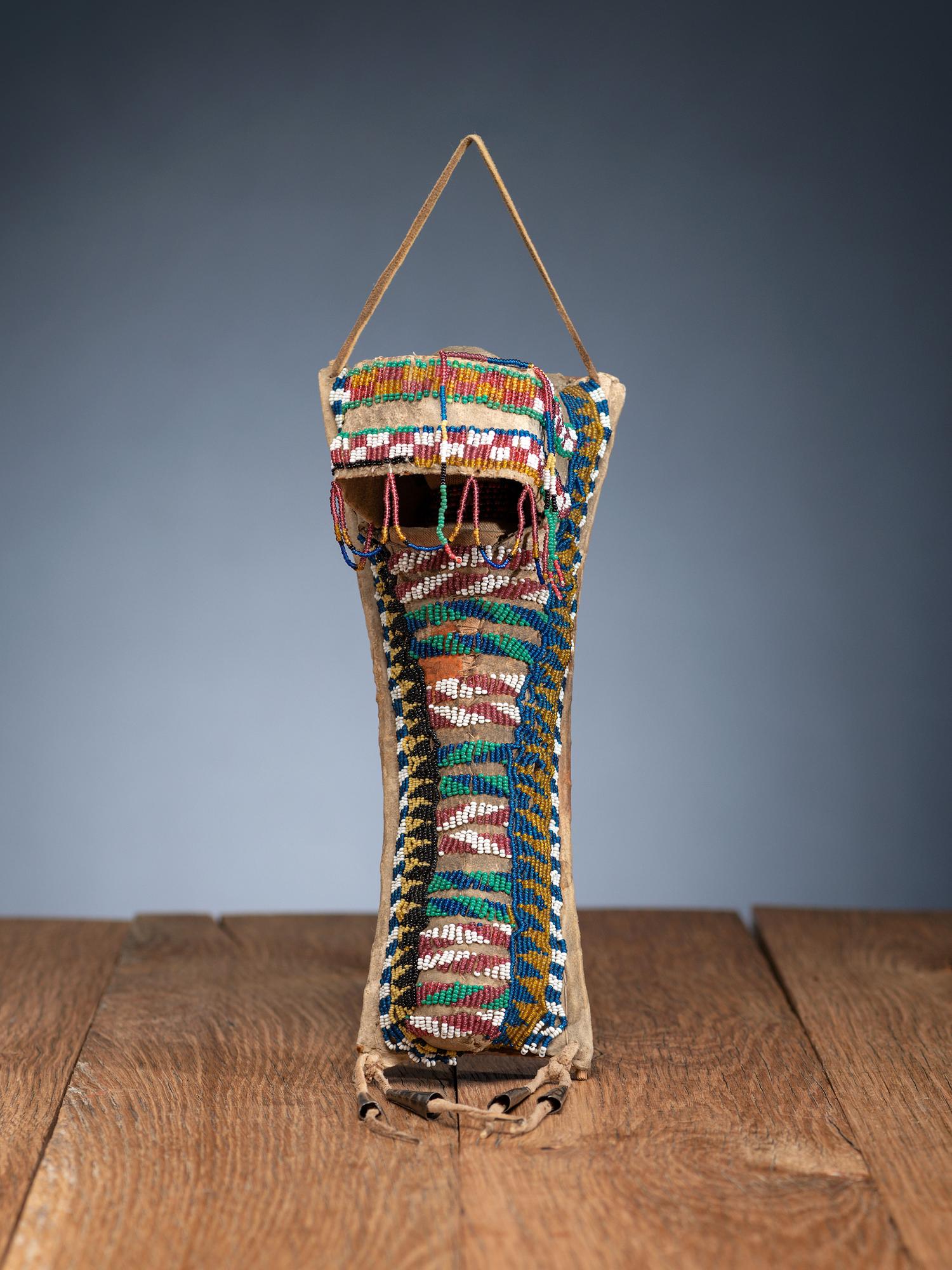 Apache Beaded Hide Toy Cradleboard