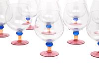 A Set of Twelve Czech Colored Glass Snifters