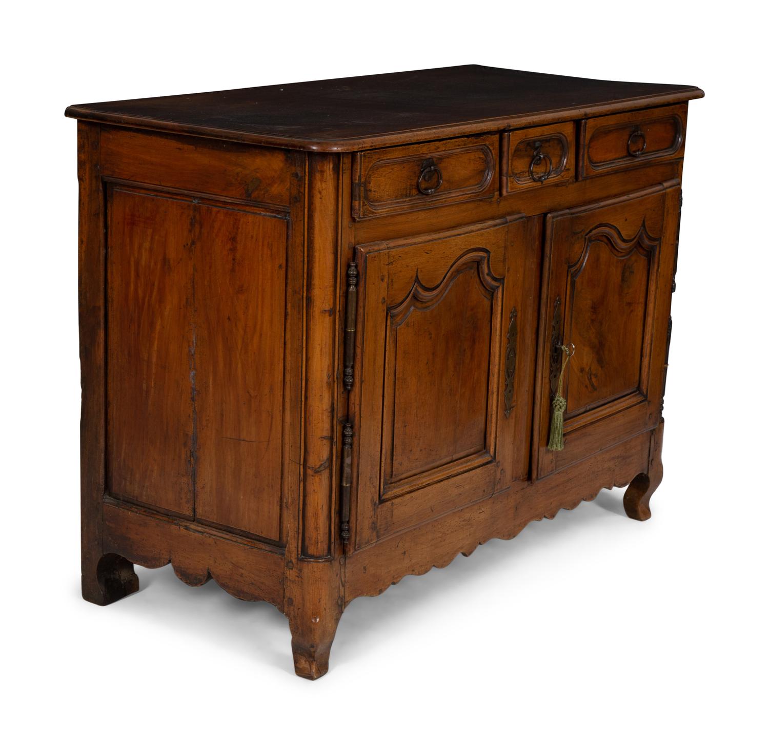 A Louis XV Provincial Walnut Serving Cabinet