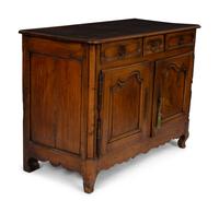 A Louis XV Provincial Walnut Serving Cabinet