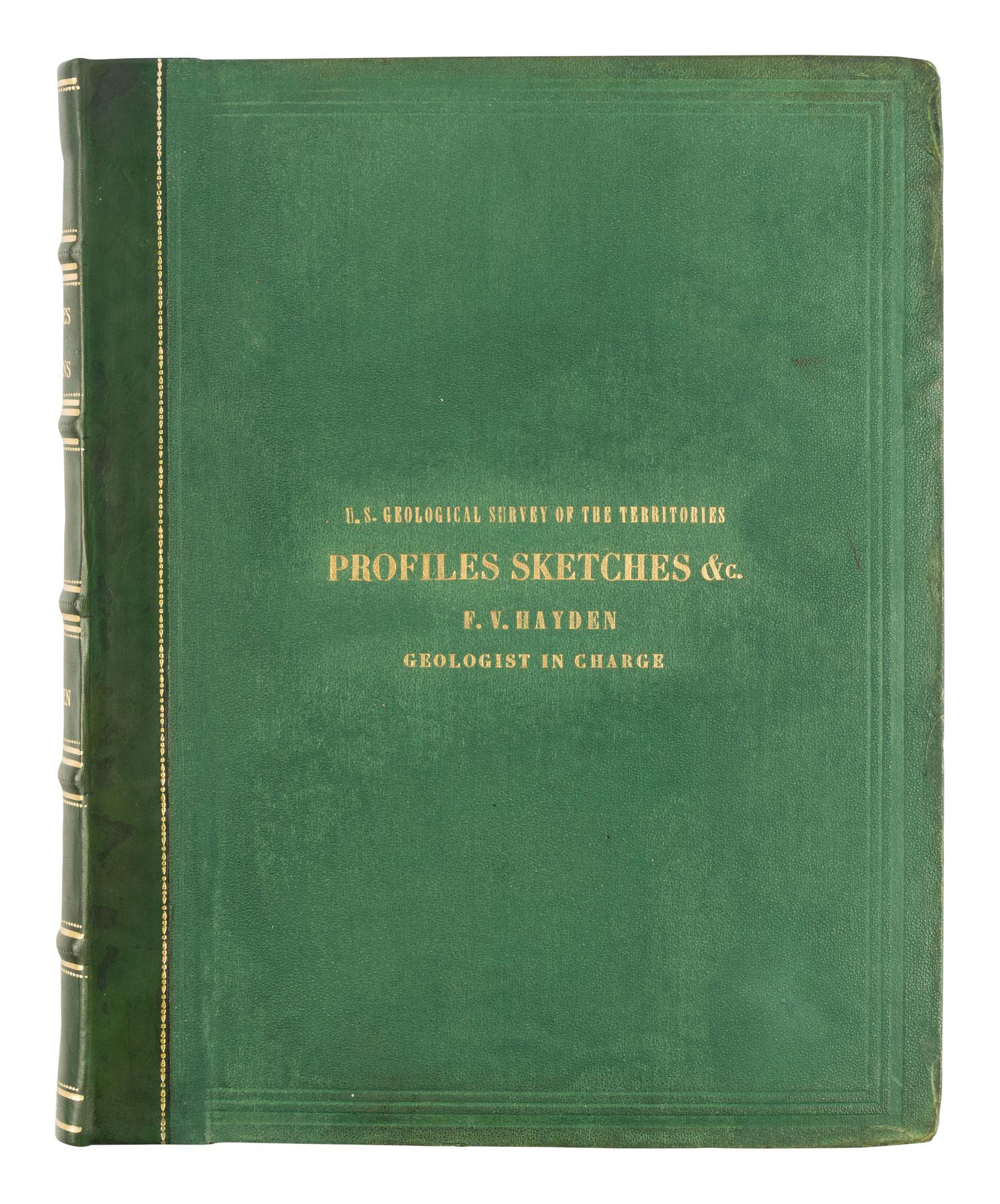 [AMERICANA]. HAYDEN, Ferdinand V. (1829-1887). Profiles, Sections and Other Illustrations, Designed to Accompany the Final Report of the Chief Geologist of the Survey and Sketched under his Directions . New York, Julius Bien, 1871.