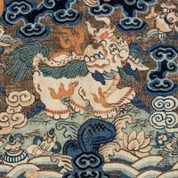 Four Chinese Kesi Silk Military Official's Rank Badges, Buzi , 19th Century 清中晚期 緙絲武官補子四幅