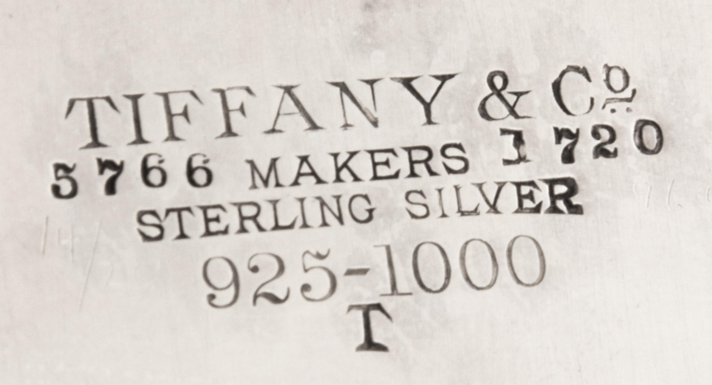 An American Silver Salver, Tiffany & Co., New York, NY, 1880, of circular form, with a foliate scroll border and a script monogram at t