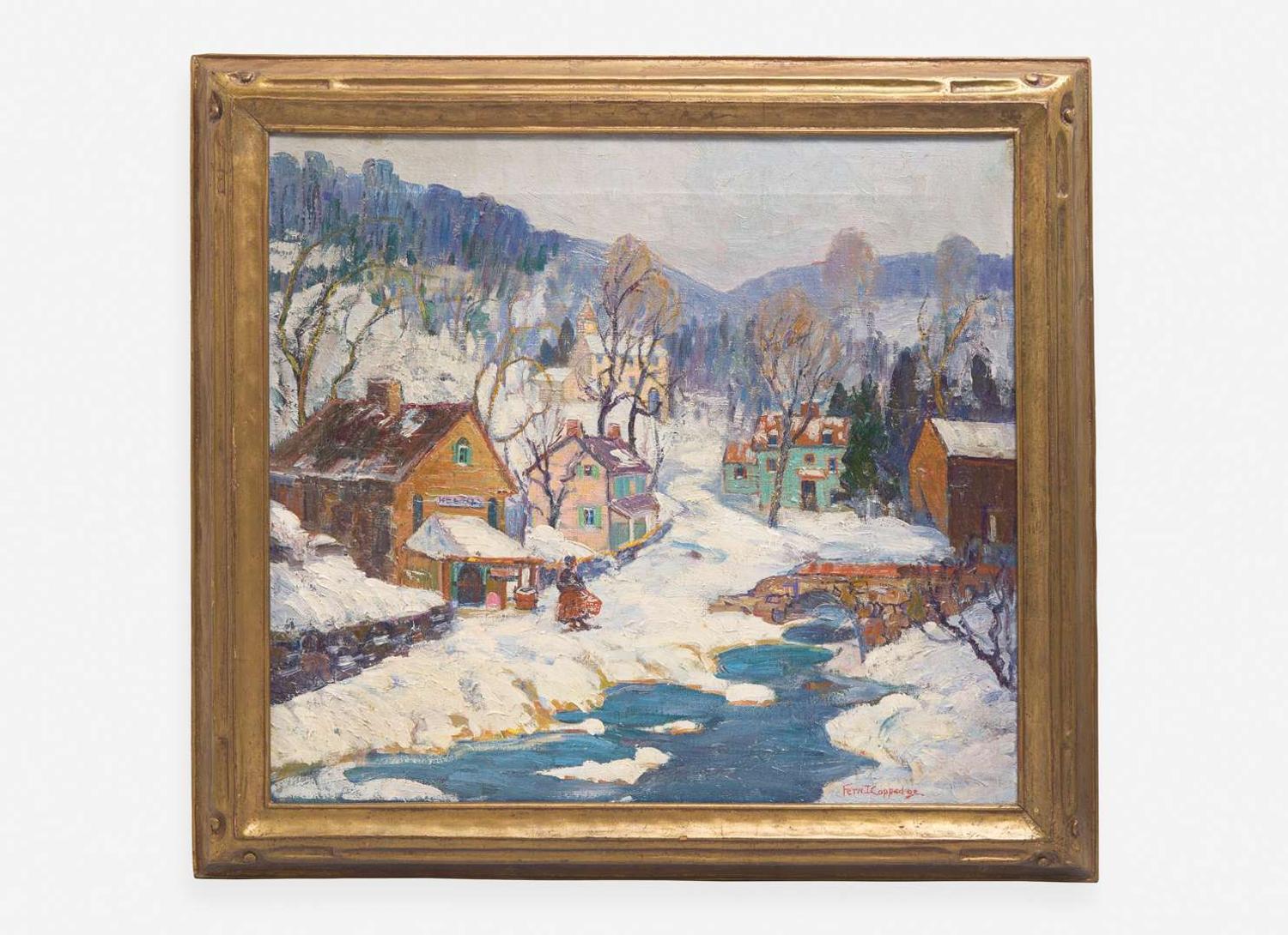 Fern Isabel Coppedge (American, 1883-1951) - Winter Village, New Hope