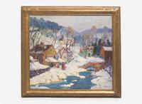 Fern Isabel Coppedge (American, 1883-1951) - Winter Village, New Hope