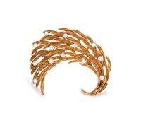 HAMMERMAN BROTHERS, YELLOW GOLD AND DIAMOND BROOCH