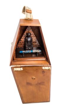 A Montegrappa Luxor: Blue Nile Limited Edition Fountain Pen and Pen Stand Set