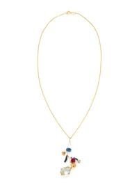 YELLOW GOLD AND MULTIGEM NECKLACE
