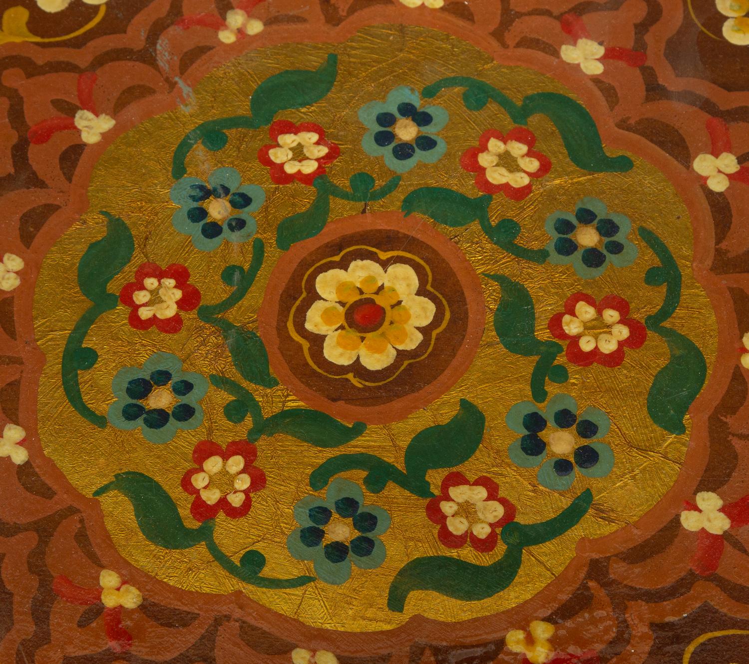 A Moroccan Style Painted Octagonal Side Table