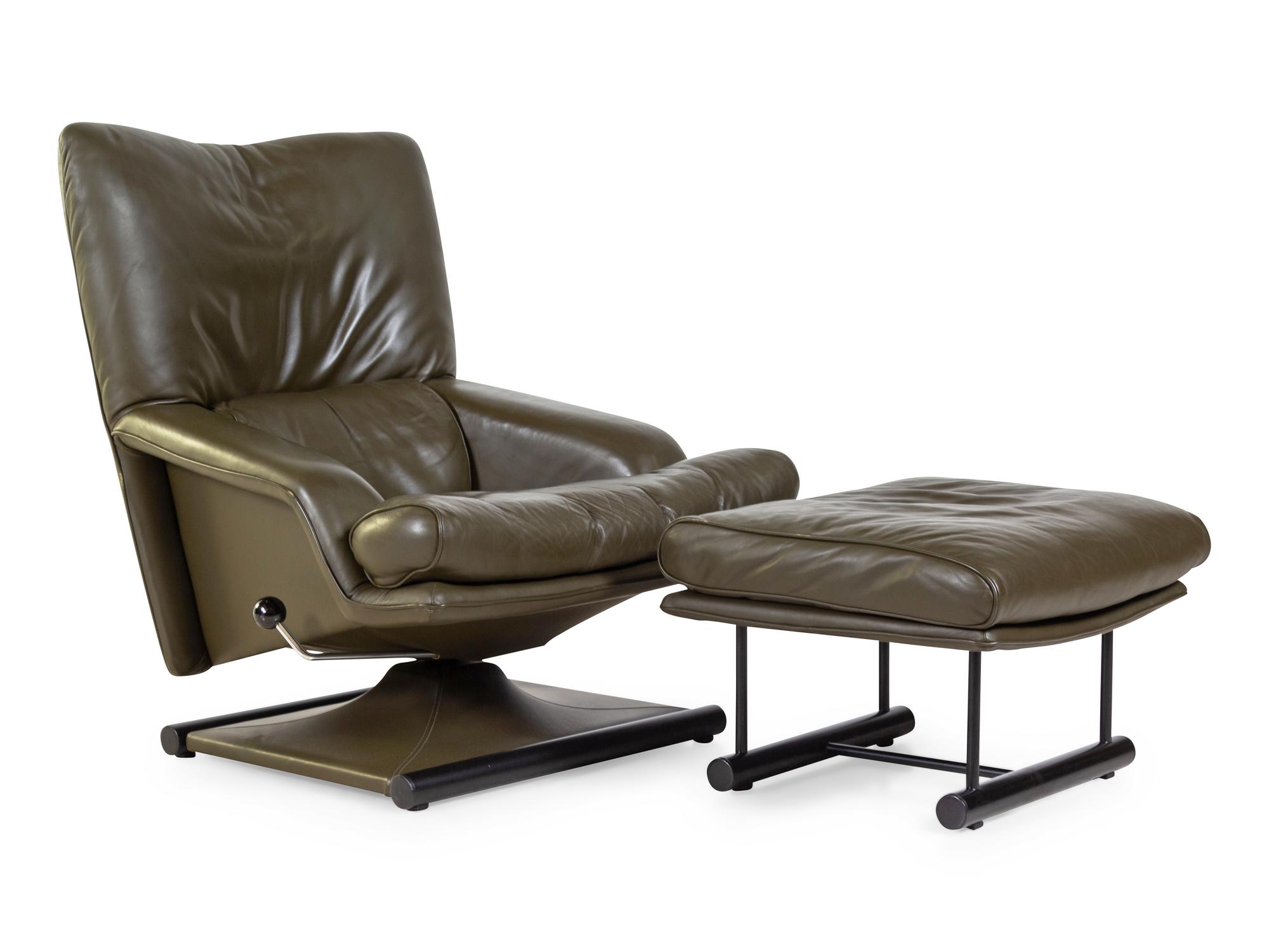 Manner of Saporiti Lounge Chair and Ottoman