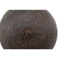 Gettysburg Souvenir 12 Pound Solid Shot Engraved by Edward Woodward