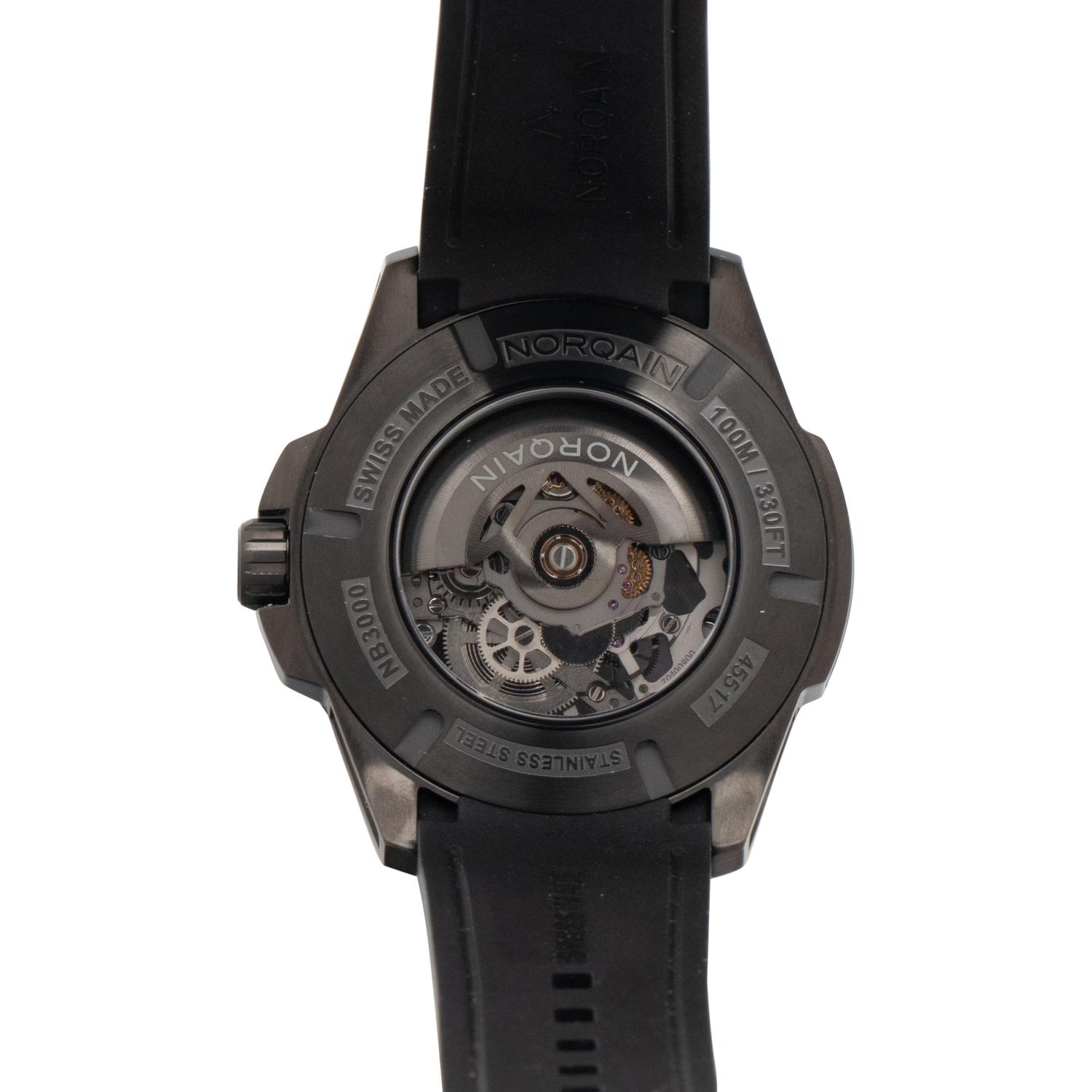 NORQAIN, 'INDEPENDENCE SKELETON DLC' WATCH, BOX & PAPERS