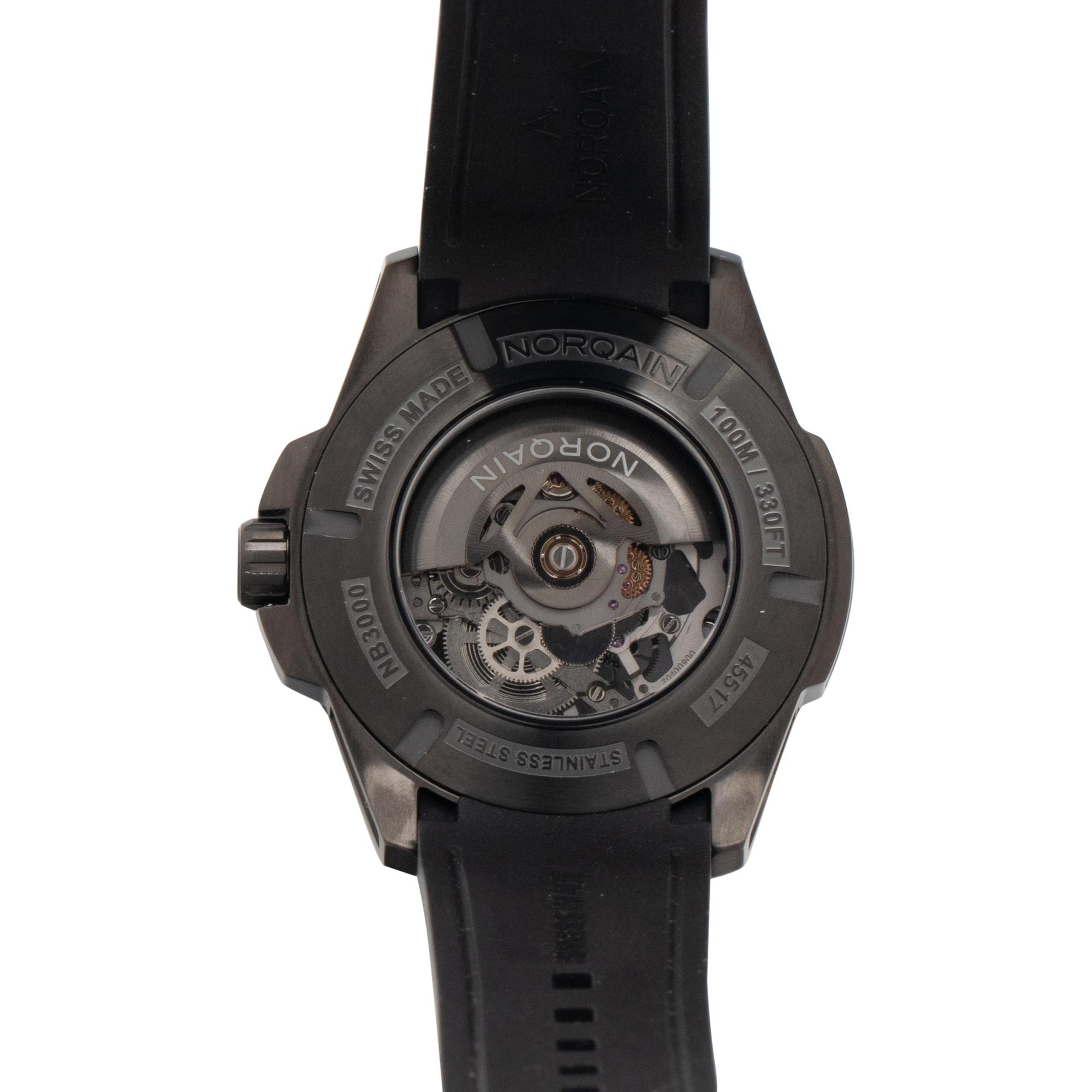 NORQAIN, 'INDEPENDENCE SKELETON DLC' WATCH, BOX & PAPERS