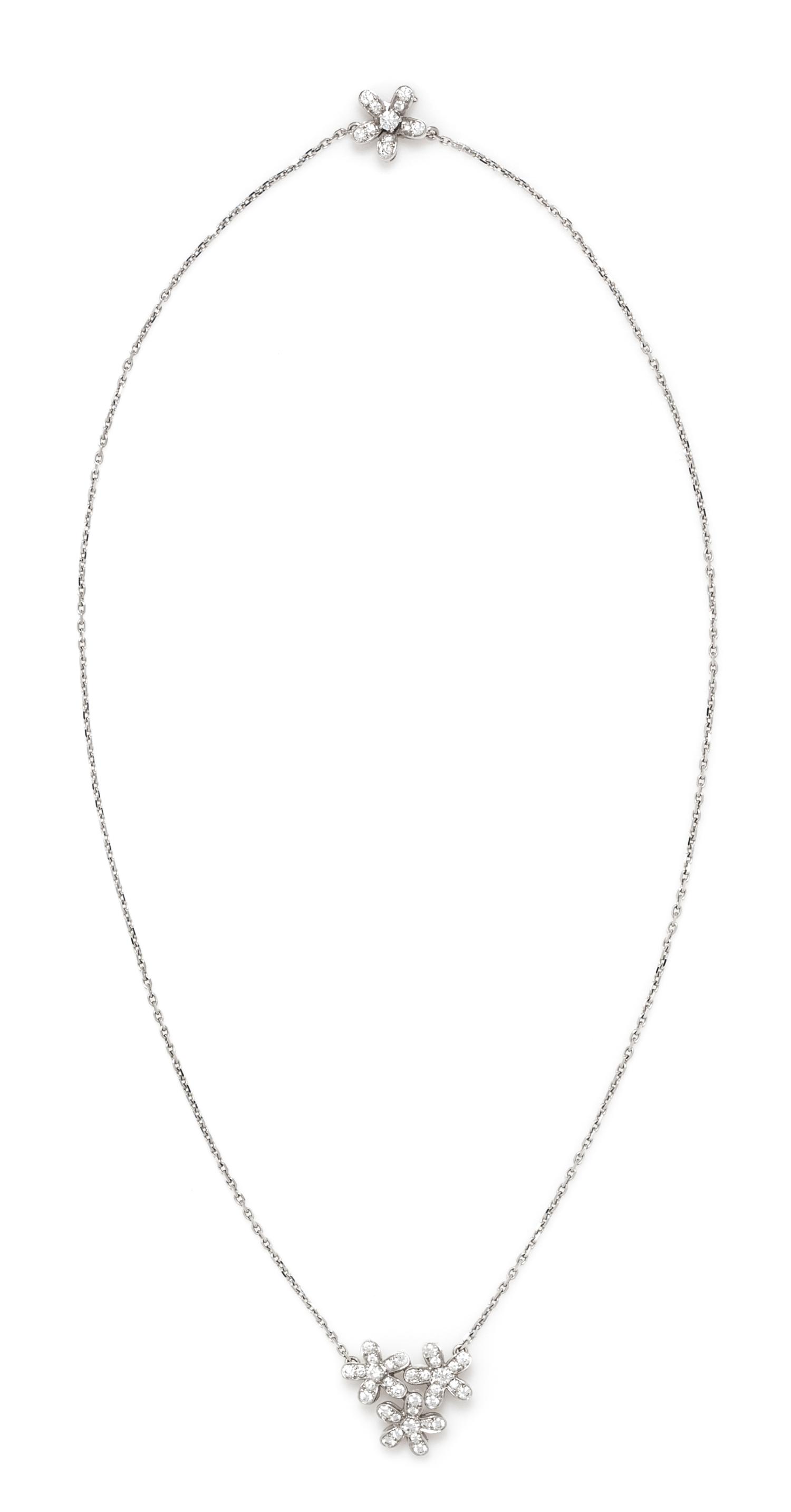 A 18 Karat White Gold and Diamond "Socrate" Necklace, Van Cleef & Arpels, 4.80 dwts.