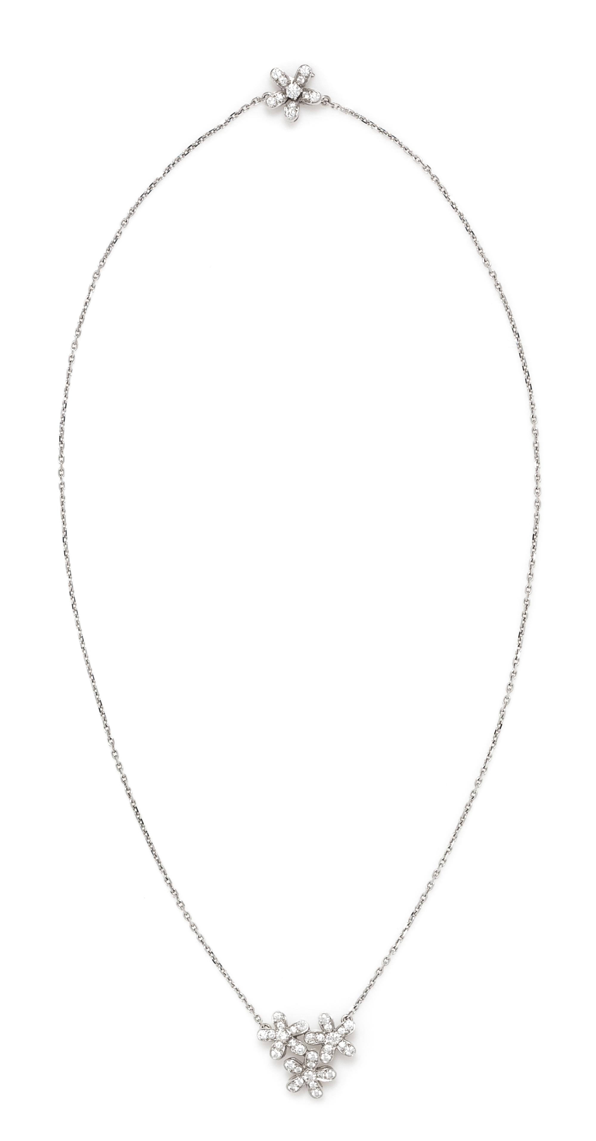 A 18 Karat White Gold and Diamond "Socrate" Necklace, Van Cleef & Arpels, 4.80 dwts.
