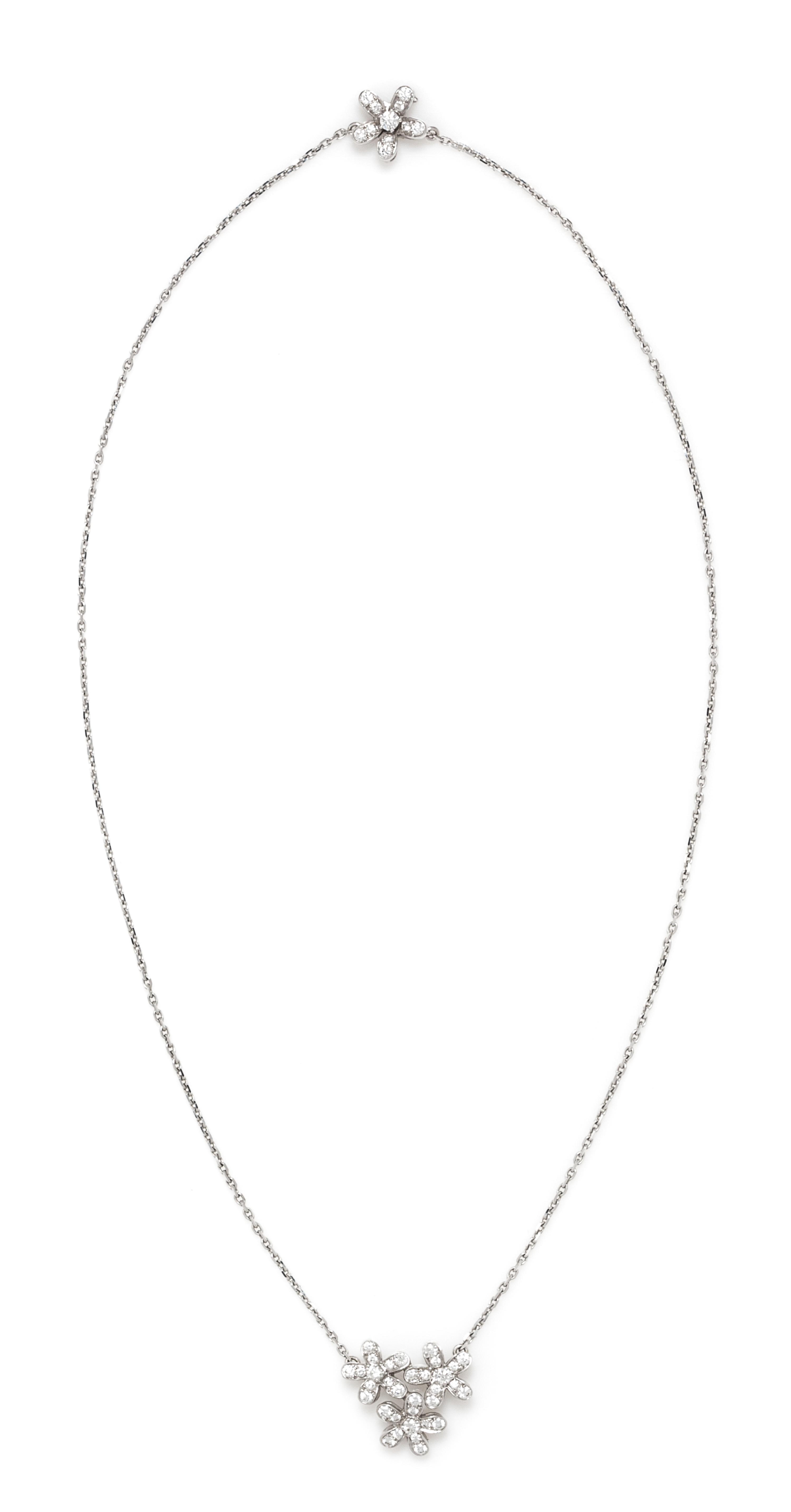 A 18 Karat White Gold and Diamond "Socrate" Necklace, Van Cleef & Arpels, 4.80 dwts.