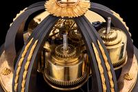 A French Gilt and Patinated Bronze Portico Annular Clock