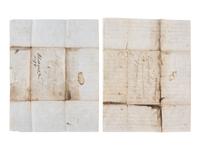 [WESTERN AMERICANA]. A group of 5 letters sent from Missouri and hand-carried along the Oregon Trail to Charles H. Burch (1828-1904), a "Pioneer of 1844" and one of Oregon's earliest settlers.