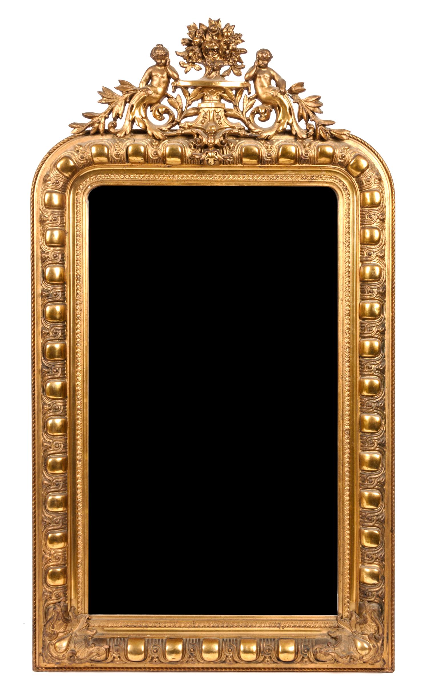 A Victorian Giltwood Pier Mirror 45 x 26 inches.