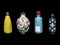 Four Chinese Porcelain Snuff Bottles