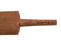 Sioux Beaded Hide Tobacco Bag, with Quilled Pipe Stem and Catlinite Bowl