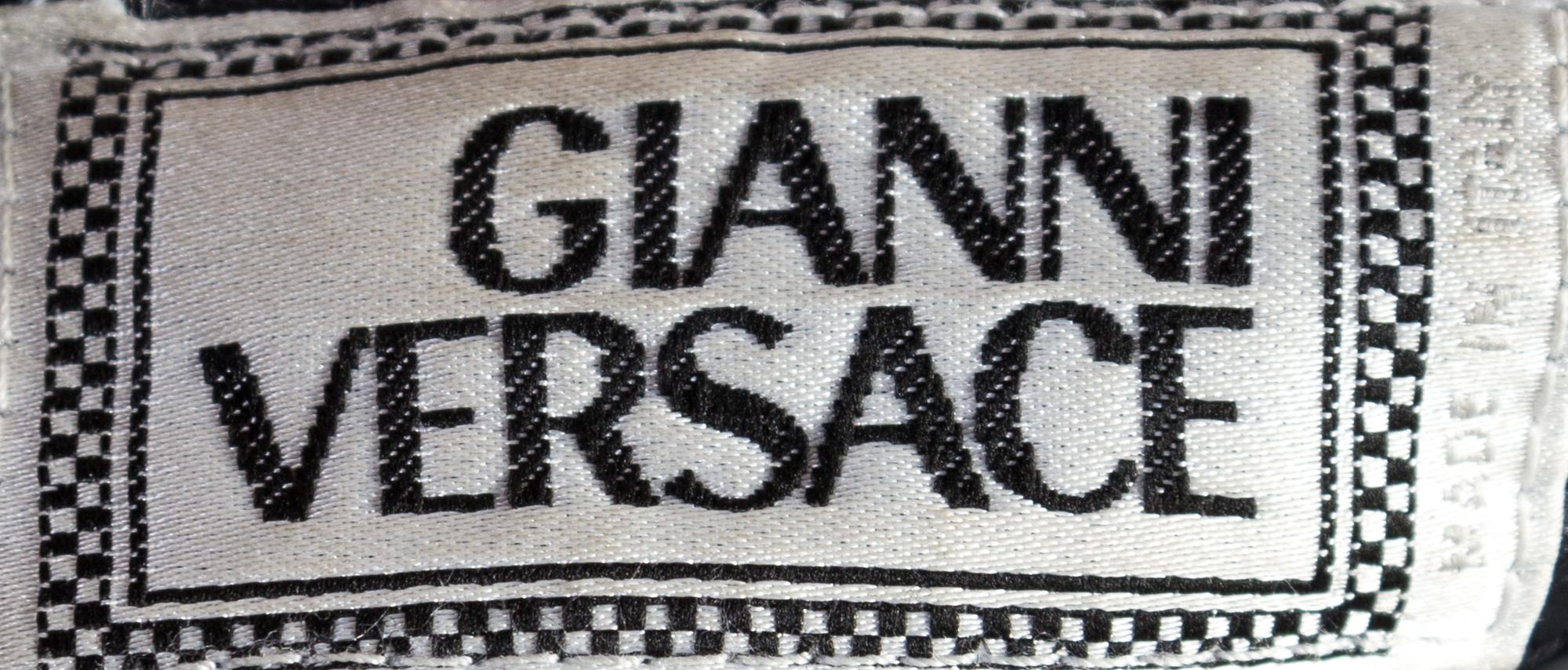 A Gianni Versace Black Leather Pant,