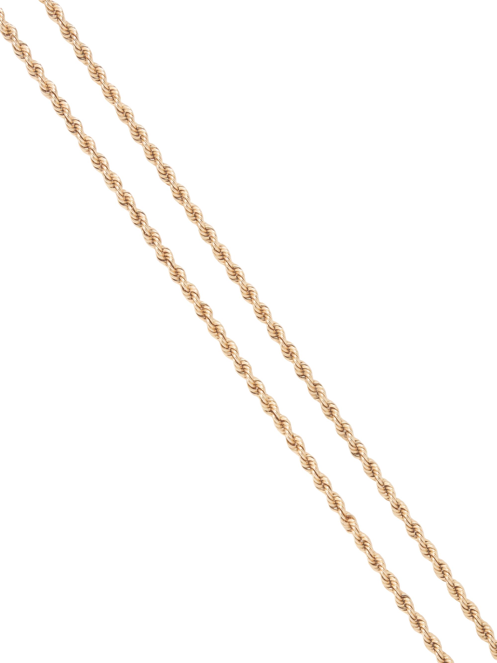 YELLOW GOLD WATCH CHAIN NECKLACE