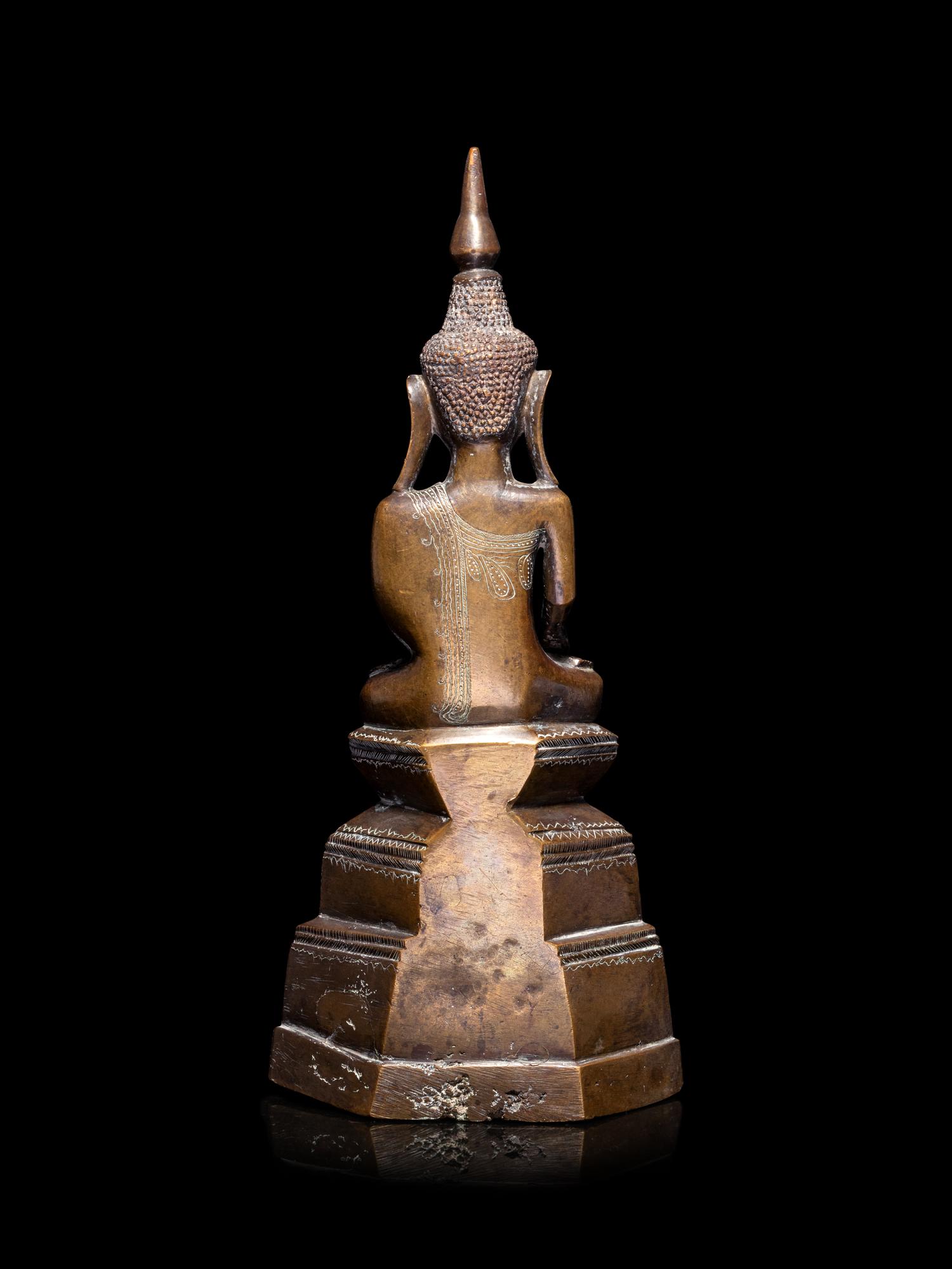 Two Thai Bronze Figures of Buddha