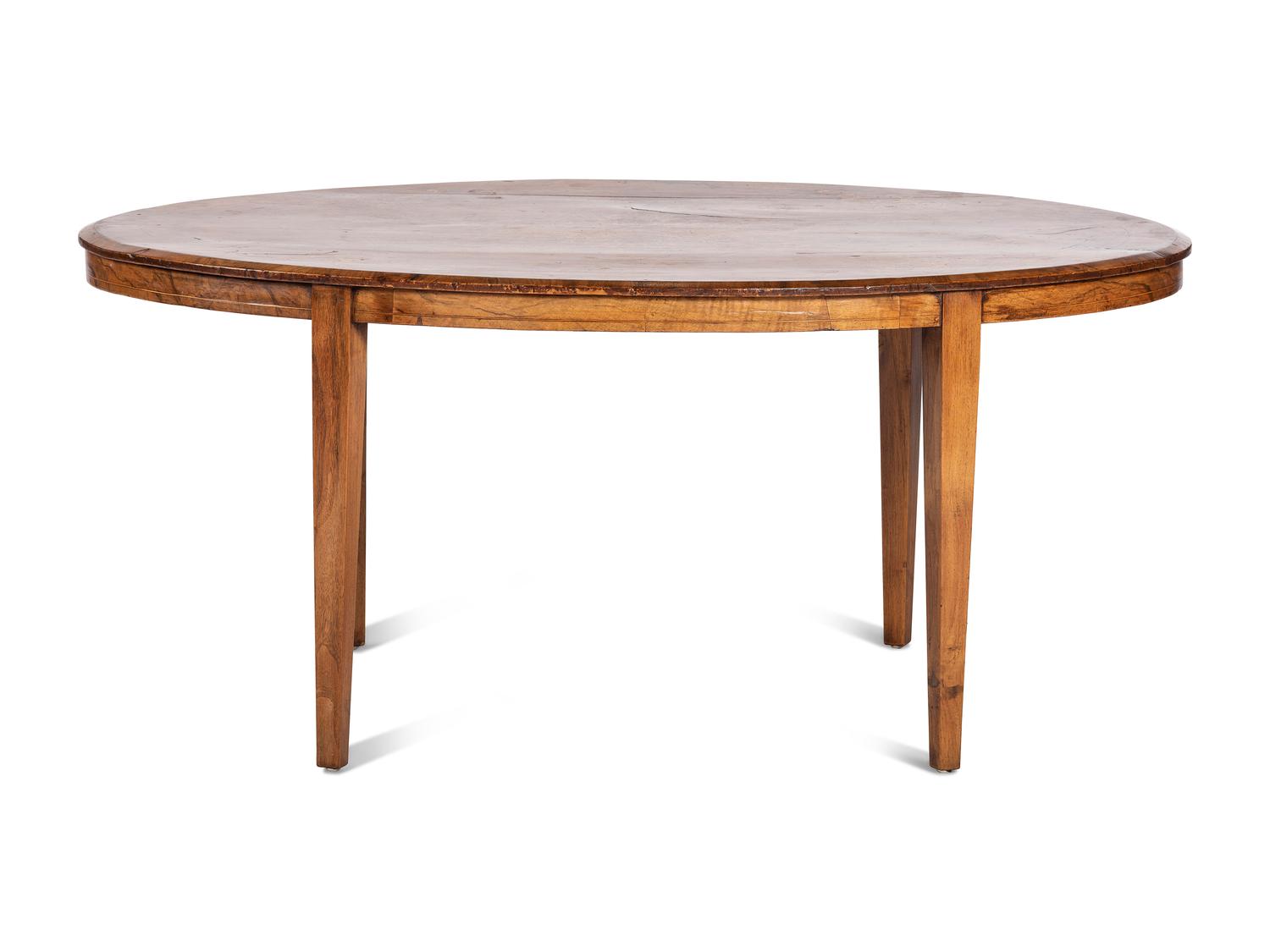 A Continental Inlaid Walnut Center Table