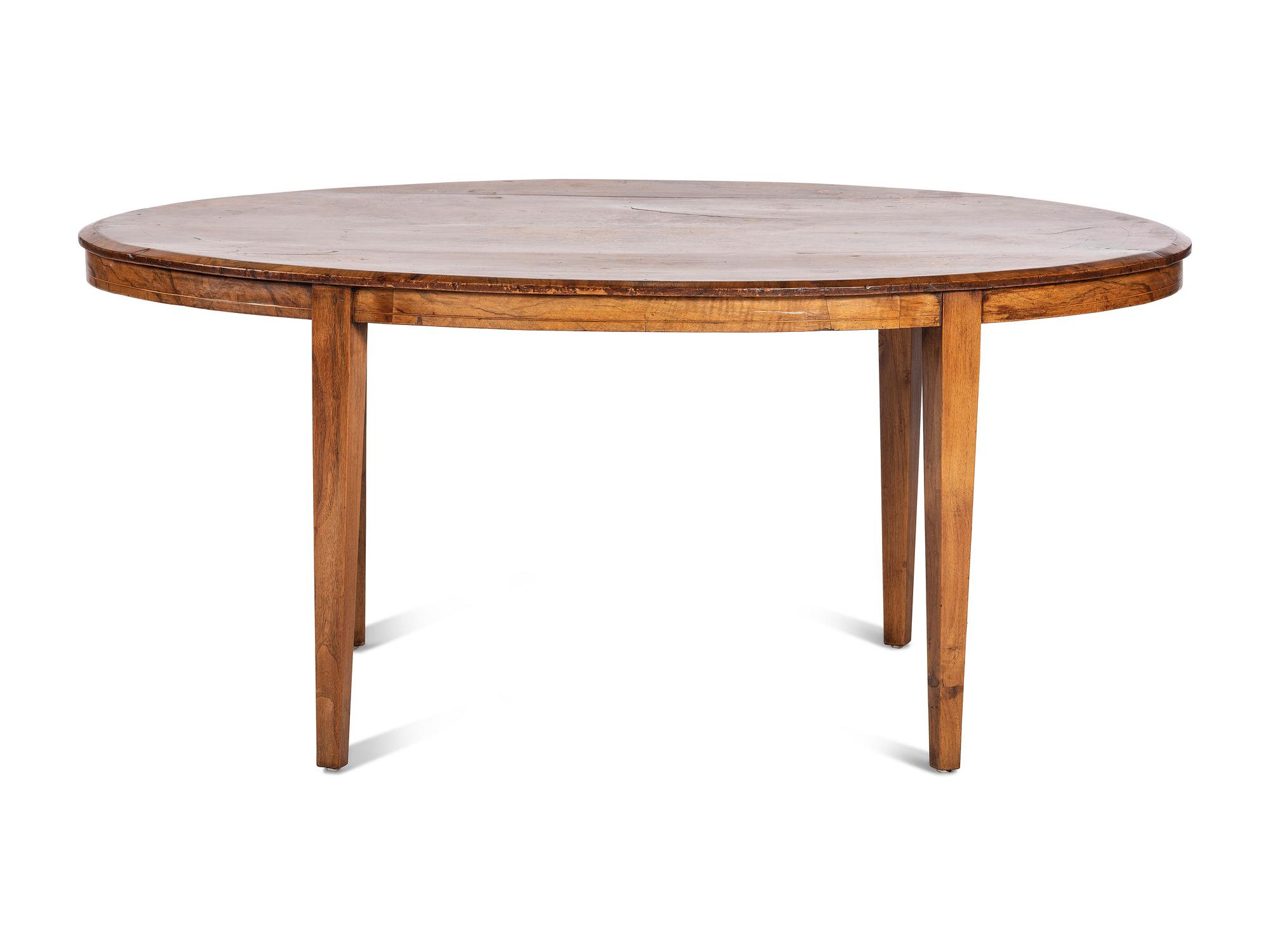 A Continental Inlaid Walnut Center Table